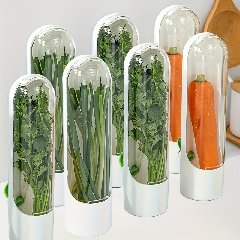 1/3/6pcs Herb Crisper, Vegetable Crisper, Cilantro Herb Crisper, Vegetable Preservation Bottle, Fresh Food Preservation Coriander, Mint, Parsley, Asparagus, Vanilla Preservation Cup, Kitchen Supplies