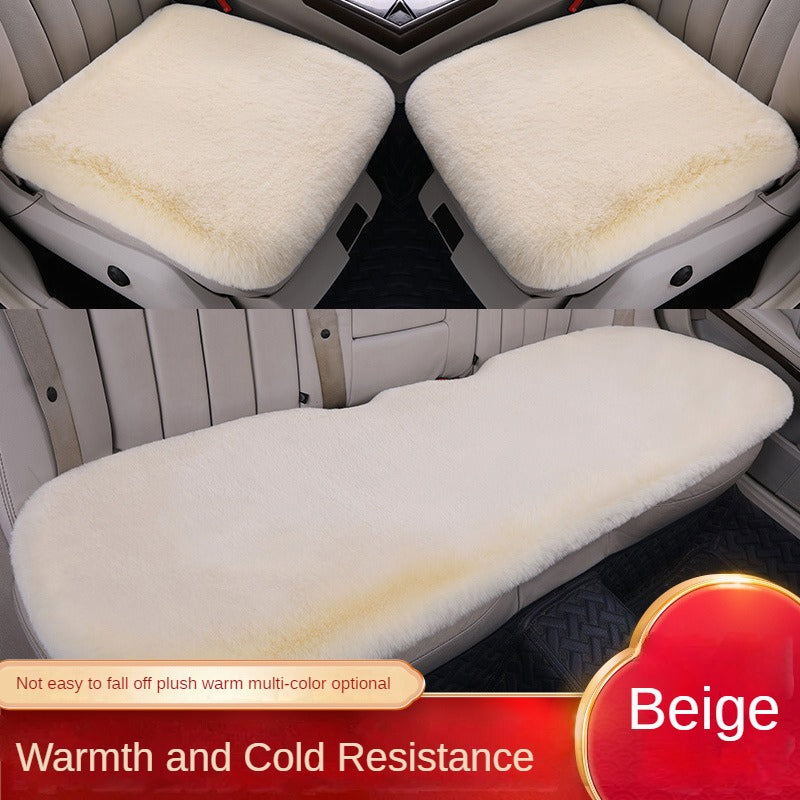 Winter Car Seat Cushion Plush Three-Piece Set