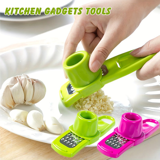 1pc 3-in-1 Garlic Masher, Grinder, and Ginger Crusher - Easy to Use and Clean