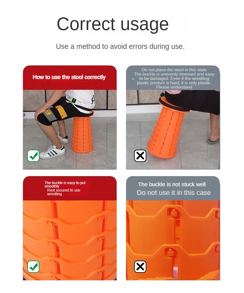 2023 Upgraded Retractable Folding Stool