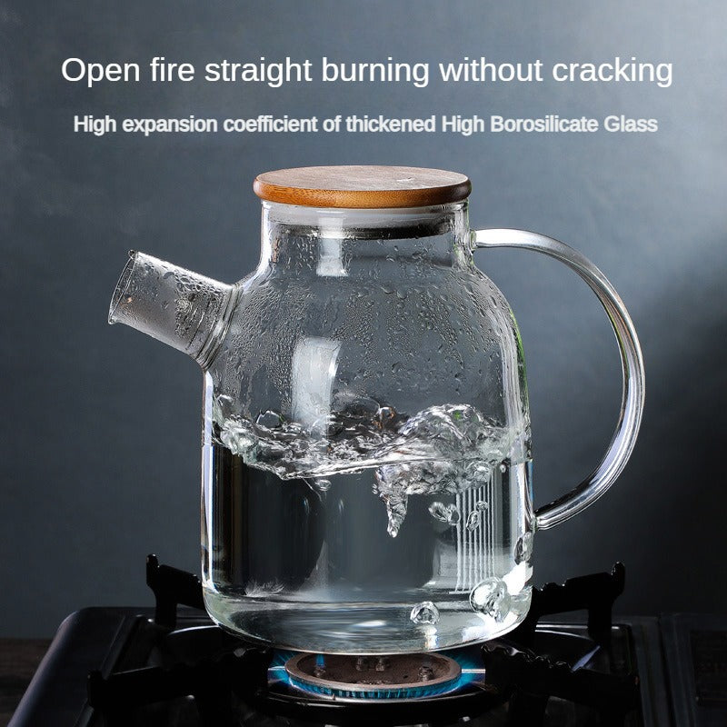 Glass teapot high temperature and cold water bottle