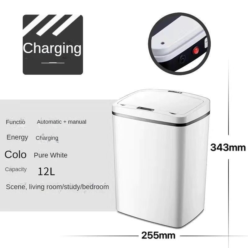 Smart trash can fully automatic electric induction pedal-free living room trash can with cover