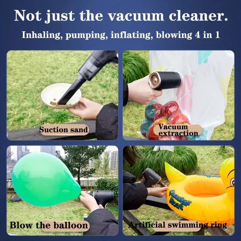 High Power Handheld Car Vacuum Cleaner, Wireless Charging Portable Home Car Dual-use Car Vacuum Cleaner Duster