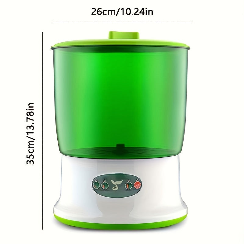 US Plug Fully Automatic Intelligent Household Mini Portable Bean Sprout Machine, Large Capacity Multifunctional Bean Sprout Vegetable Barrel Vegetable Machine, Self-Made Soybean Sprout, Mung Bean Sprout Bean Sprout Machine Produced Soybean Sprout Can