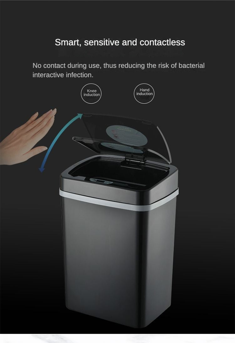 Smart trash can fully automatic electric induction pedal-free living room trash can with cover