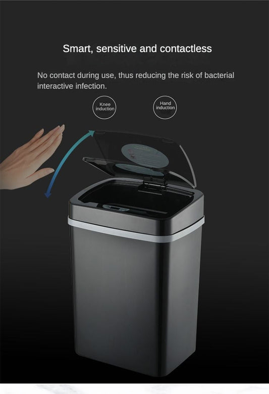 Smart trash can fully automatic electric induction pedal-free living room trash can with cover
