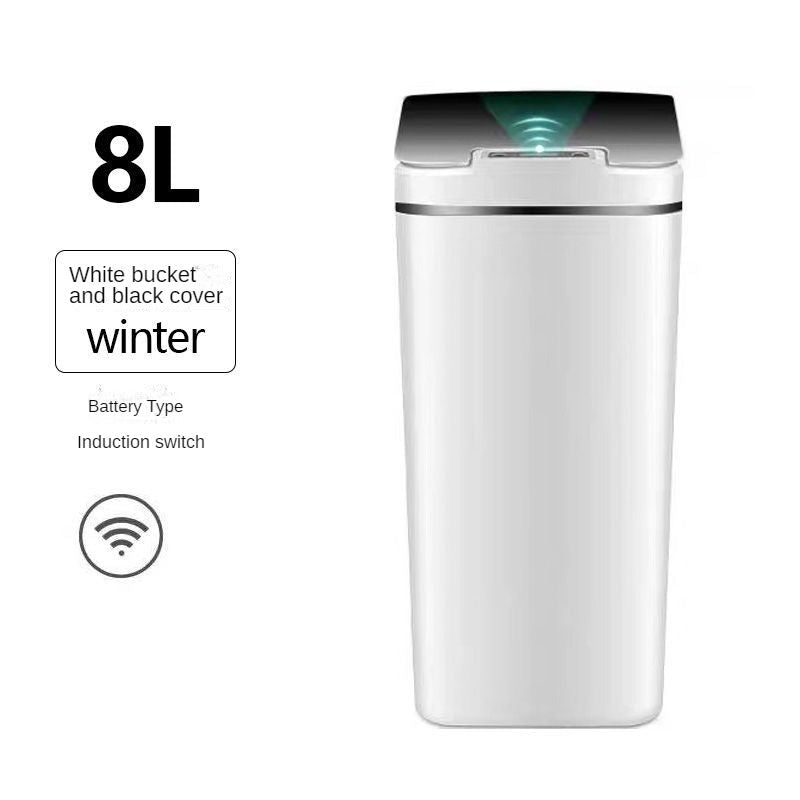 Smart trash can fully automatic electric induction pedal-free living room trash can with cover