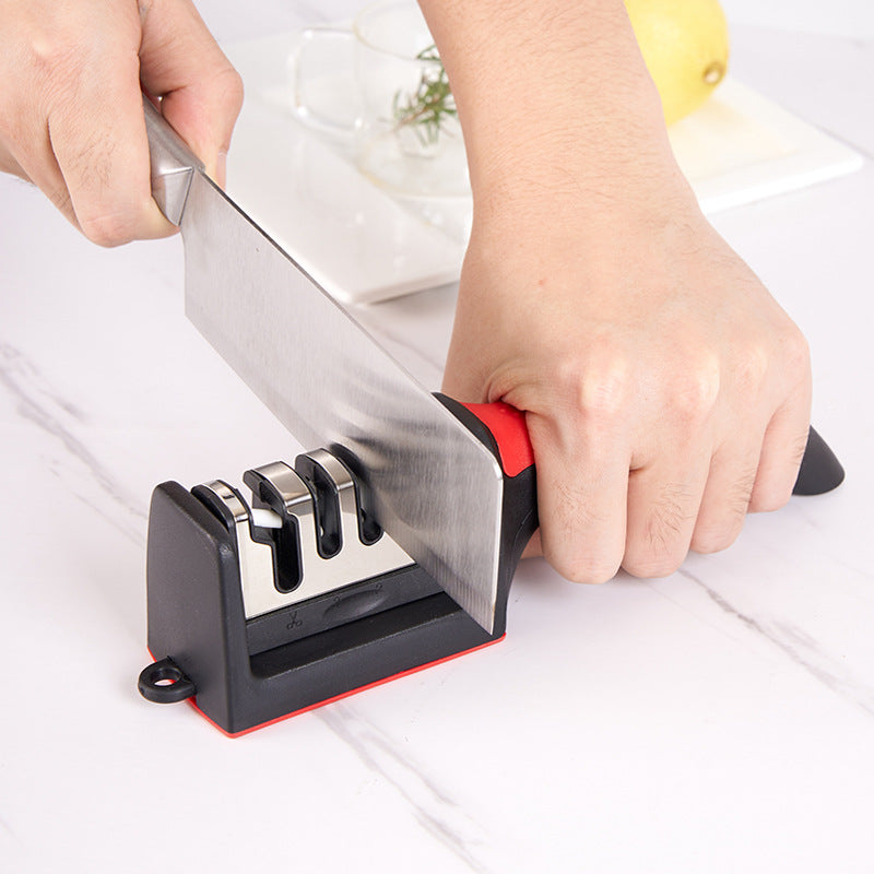 Knife Sharpener 3-4 Stages Professional Kitchen Sharpening Stone Grinder Knives Whetstone Tungsten Diamond Ceramic Sharpener Tool