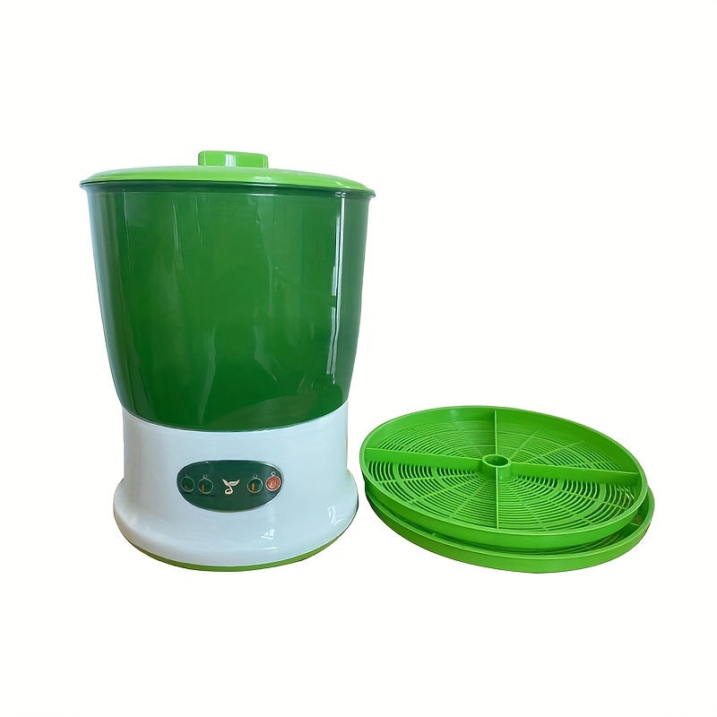 US Plug Fully Automatic Intelligent Household Mini Portable Bean Sprout Machine, Large Capacity Multifunctional Bean Sprout Vegetable Barrel Vegetable Machine, Self-Made Soybean Sprout, Mung Bean Sprout Bean Sprout Machine Produced Soybean Sprout Can