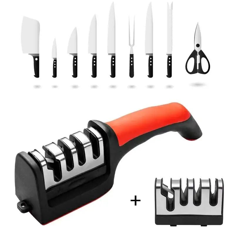 Knife Sharpener 3-4 Stages Professional Kitchen Sharpening Stone Grinder Knives Whetstone Tungsten Diamond Ceramic Sharpener Tool