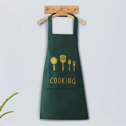 1pc, Waterproof and Oil-Proof Cooking Apron with Pockets - Adjustable and Multipurpose for Coffee Bar and Restaurant - Kitchen Supplies