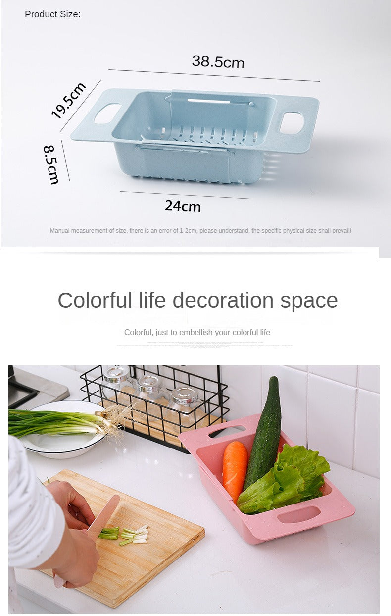 Home Kitchen Plastic Sink Shelf,  Sink Drainage Basket