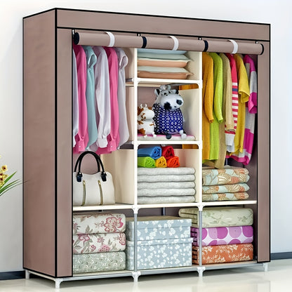 1pc Large Durable Clothes Storage Wardrobe - Easy Assembly Closet Organizer for Bedroom, Dorm, and Entryway - Ideal for Shirts, Dresses, and Quilts - Perfect for Rental Houses and Home Decor