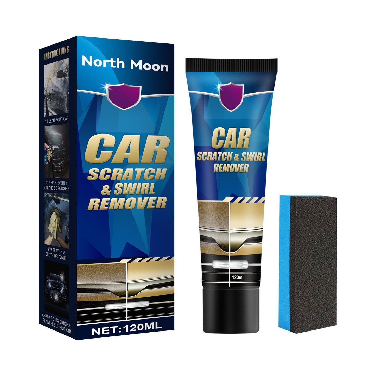 Car scratch repair cream, lacquer surface scratch maintenance, scratch free care wax set