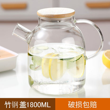 Glass teapot high temperature and cold water bottle