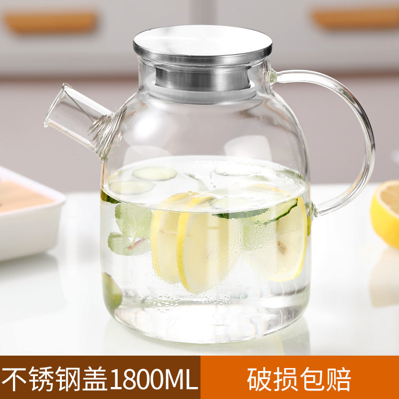 Glass teapot high temperature and cold water bottle