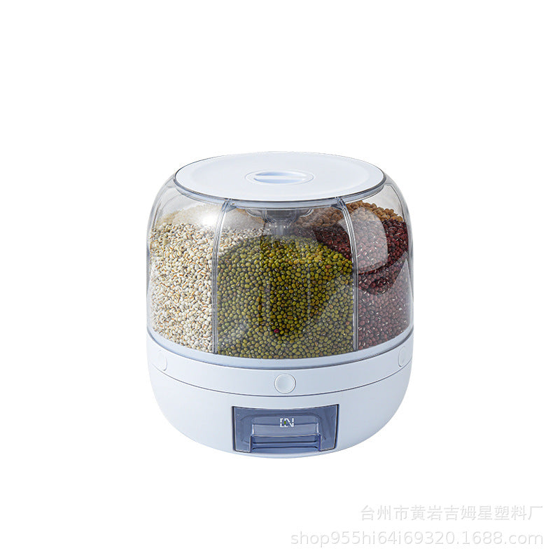 Grains Separate Storage Box Sealed Rotating