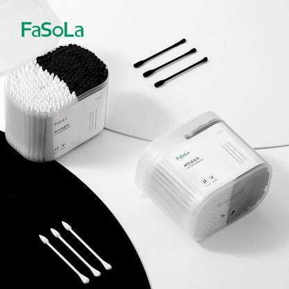 300pcs Natural Cotton Swabs With Storage Box