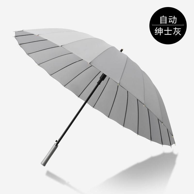 24-bone umbrella with long handle with enlarged