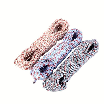 1pc Multi-functional Drying Rope, Outdoor Clothesline, Balcony Laundry Rope, Camping Accessories, 196.85/393.7/787.4 Inch