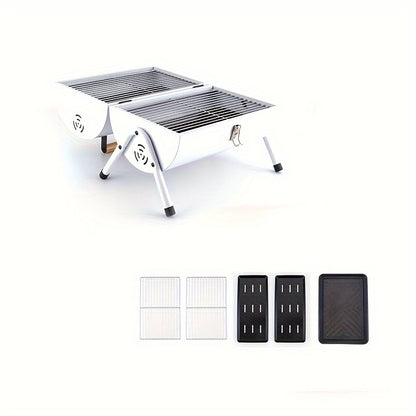 1pc, Portable Mini BBQ Grill, Outdoor Barbecue Stove, Foldable Barbecue Grills For Outdoor Cooking, Charcoal Grill, Camping And Picnic, Outdoor Grill Tools For Camping Hiking Picnics Traveling, BBQ Accessories, Grill Accessories