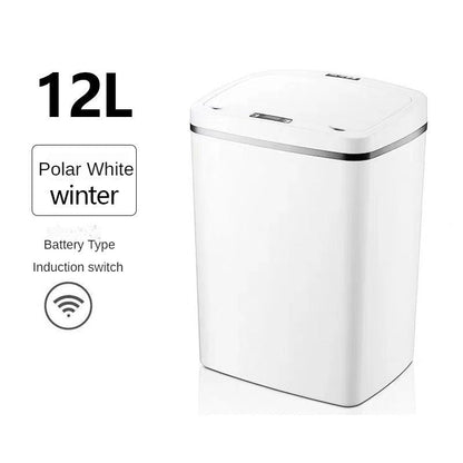 Smart trash can fully automatic electric induction pedal-free living room trash can with cover